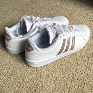 Adidas size 10, white with pink accents